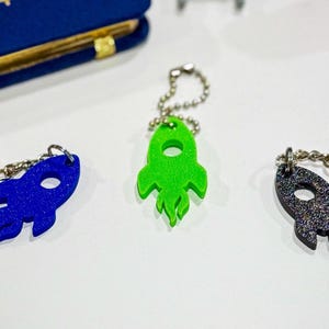 Rocket Keychain - 3D Printed Space Charm, Minimalist NASA Gift, Science Lover Accessory, Astronaut Gift for Keys and Bags