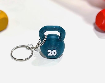 Kettlebell Keychain - Mini Gym Keychain Fitness Gift,  3D Printed Workout Accessories CrossFit
