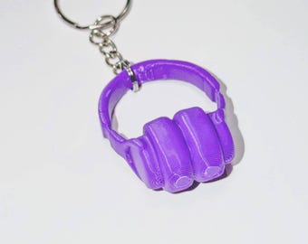 Mini Headphones Keychain – 3D Printed Music Lover Keychain, Cute DJ Headphone Charm, Gamer & Audio Gift
