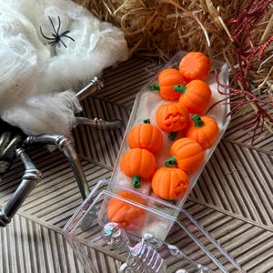Pumpkin Halloween Keychain - Jack O Lantern Charm, Spooky Fall Bag Accessory, Trick or Treat Favor image 10