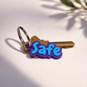 Étiquettes personnalisées pour porte-clés | Etiquettes personnalisées pour l'organisation de la maison | Identifiant de clé de bureau et de famille | Charm prénom imprimé en 3D