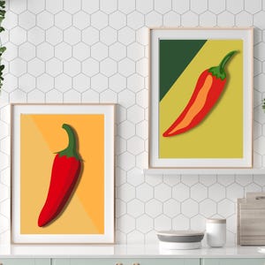 Chile Wand Kunst Druck, Mexikanische Küche Dekoration, Spicy Dekoration, Paprika Dekoration, Wand Dekoration, Roter Paprika