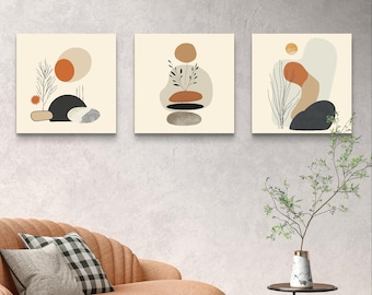 Japandi Wall Art Set: Minimalist Abstract Prints (Digital Download)