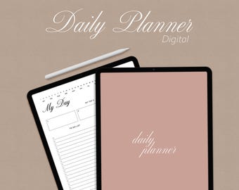 Minimalist Digital Daily Planner, Undated PDF, GoodNotes & Notability Compatible