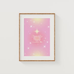 Trust the Timing Printable Wall Art, Positive Affirmation Poster, Self-Care Poster, Mental Health wall art for Home Décor | Digital Download