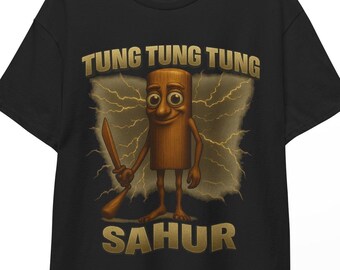 Tung Tung t-shirt, cartoon tee, quirky shirt, bat character, comic art tee, cute design, meme shirt, unisex tee, novelty gift, kawaii shirt