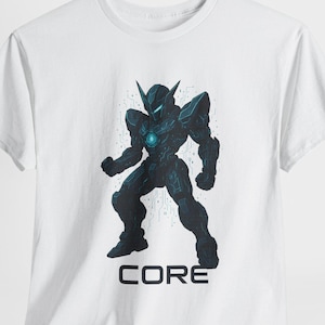 Mecha Robot T Shirt CORE Cyber Anime Sci Fi Tee Futuristic Manga Mech Suit Shirt Japanese Otaku Style Unisex Graphic Gift Idea