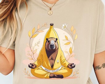 Funny Hawaiian Capybara T-Shirt Meme, Banana, Tarot & Ghost Capybara Shirts Best Seller Cute Capybara Tee Gift unisex