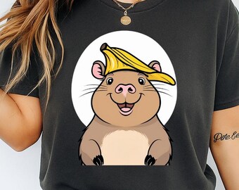 Funny Hawaiian Capybara T-Shirt Meme, Banana, Tarot & Ghost Capybara Shirts Best Seller Cute Capybara Tee Gift banana capybara t shirt
