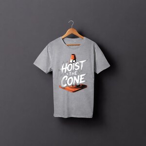 Pittsburgh Hoist The Cone T-shirt, Pittsburgh Pride graphic T-shirt, Pirates meme, funny Pittsburgh baseball T-shirt Sport Grey