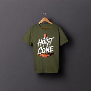 Pittsburgh Hoist The Cone T-shirt, Pittsburgh Pride graphic T-shirt, Pirates meme, funny Pittsburgh baseball T-shirt Military Green