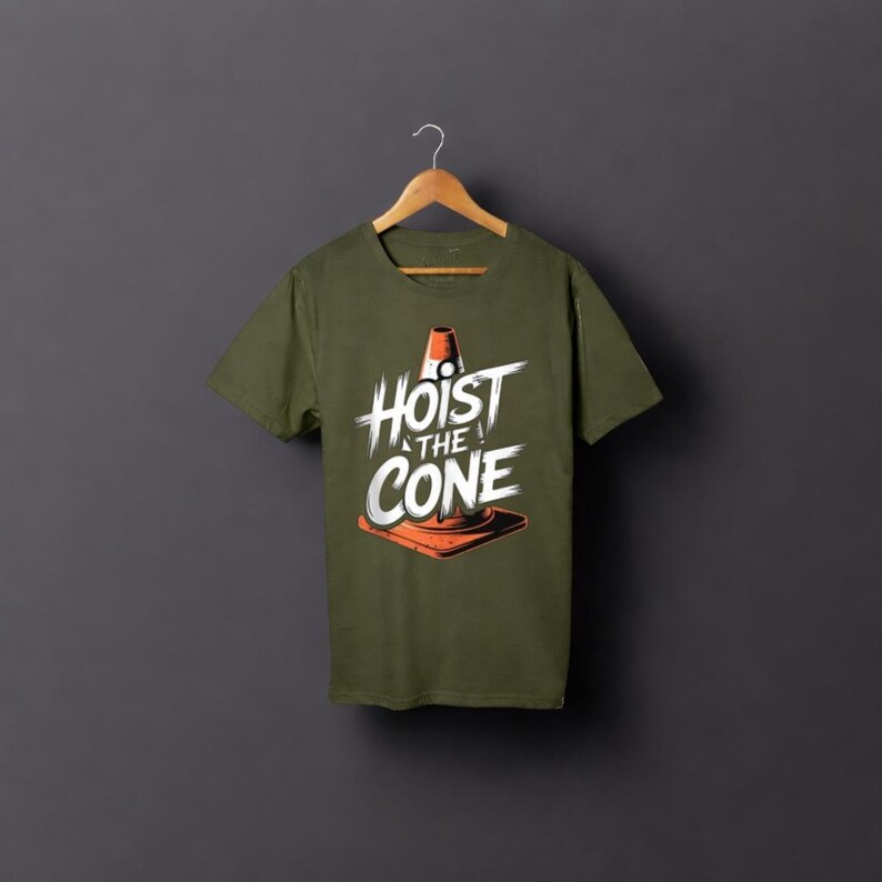 Pittsburgh Hoist The Cone T-shirt, Pittsburgh Pride graphic T-shirt, Pirates meme, funny Pittsburgh baseball T-shirt Military Green
