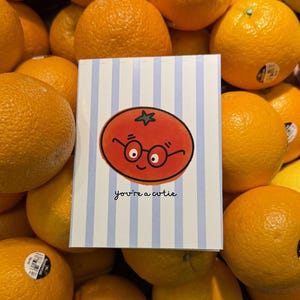 Vous êtes mignonne qui pense à vous carte de vœux | Célébration des rayures pour l'amour et l'amitié | Joyeux anniversaire