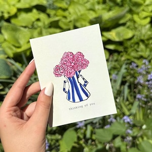 Une carte florale en pensant à vous | Carte de voeux de célébration d'été d'amitié