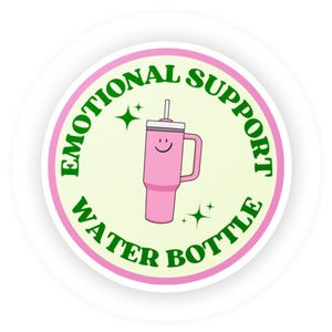 Lustige Wasserflaschen-Aufkleber, emotionale Unterstützung, niedliches Dekor für Hydroflasks, Laptops, Journals, perfekte Geschenke