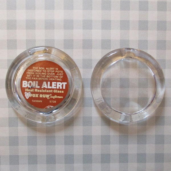 Two Vintage Glass Pot Watcher Boil Alert Kitchen Utensils Gadgets Fox Run