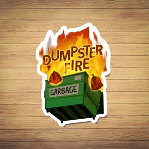 Sticker brandafvalcontainer