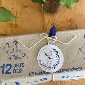 Fresh Eggs Printable Label / Egg Carton Label / Homestead Labels / Egg Label /Backyard Chickens / Digital Downloads