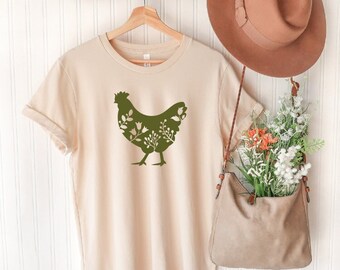 Chicken Tshirt / womens tee/ homestead shirt/ chickens / farm girl / Unisex t-shirt