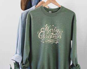 Merry Christmas Sweatshirt: Holiday Crewneck Sweater