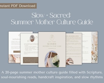 Summer Mother Culture Guide: Christian Homeschool Planner (PDF Download)