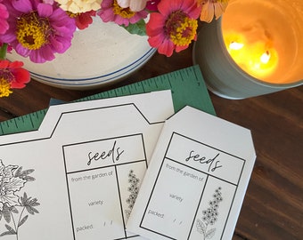 Vintage Seed Packet Printable: Cottagecore Garden Design (Digital Download)