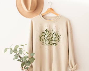 Merry Christmas Sweatshirt: Unisex Holiday Crewneck Sweater