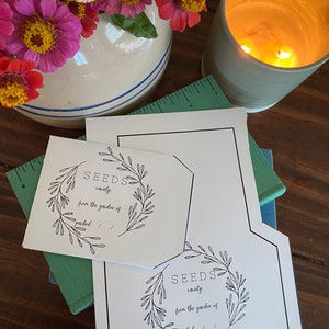 Garden Seed Packet Printable Seed Packets for Gardening Seed Saver for Gardeners Seed envelope template Cottagecore Vintage design packet