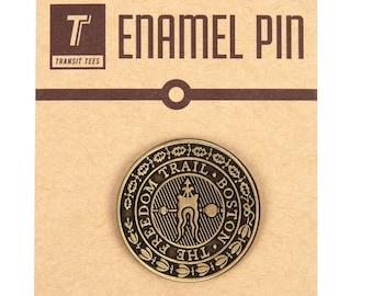 Freedom Trail Enamel Pin - Boston Freedom Trail Enamel Pin, Boston Enamel Pin, Freedom Trail Medallion, - Designed in our Creative Studio