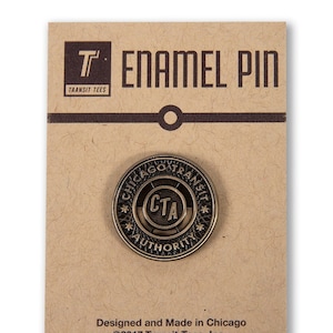 CTA Token Brass Pin - Chicago Gift, El Train Pin, CTA Gift, Train Enthusiast, CTA Token, Chicago El Pin - Designed in our Chicago Studio