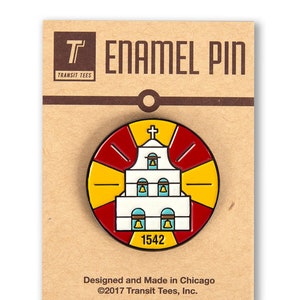 Mission Bell Tower Enamel Pin - San Diego Bell Tower Enamel Pin, San Diego Gift, San Diego Enamel Pin, - Designed & Produced by Transit Tees