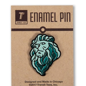 Institute Lion Enamel Pin - Chicago Enamel Pin, Chicago Sculptures, Art Enamel Pin, Lion Enamel Pin -Designed in our Chicago Creative Studio