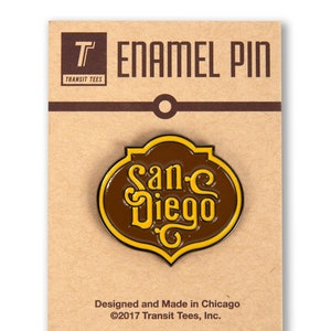 San Diego Gas Lamp Enamel Pin, Brown - San Diego Enamel Pin, San Diego Gift, San Diego Souvenir, - Designed & Produced by Transit Tees