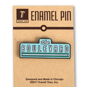 The Boulevard Enamel Pin - San Diego Boulevard Enamel Pin, San Diego Gift, San Diego Enamel Pin, - Designed & Produced by Transit Tees
