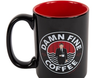 Damn Fine Coffee Mug- 15oz Mug, Seattle Mug, Twin Peaks Mug, Seattle Gift, Twin Peaks Gift, Seattle Coffee - Designed in our Creative Studio