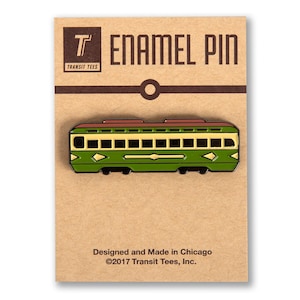 Vintage Trolley Enamel Pin - San Diego Trolley Enamel Pin, San Diego Gift, San Diego Enamel Pin, - Designed & Produced by Transit Tees