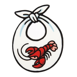 Lobster Bib Sticker - Boston Sticker, Lobster Sticker, Boston Gift, Boston Decal, Boston Lobster Bib, - Designed in our Creative Studio
