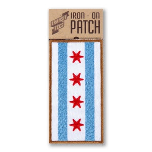 Chicago Flag Patch - Chicago Patch, Chicago Flag Gift, Iron on Patch, Chicago Gift, DIY Chicago - Designed in our Chicago Creative Studio