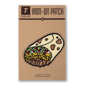 Cali Burrito Patch - Iron On Burrito Patch, California Patch, Burrito Gift, Foodie Iron On Patch, - Designed & Produced by Transit Tees