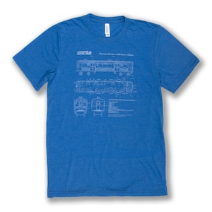 El Train Blueprint Schematic Tee -Unisex - CTA Gift, Chicago Apparel, Train T-Shirt, Chicago Gift -Designed & Hand Screen Printed in Chicago