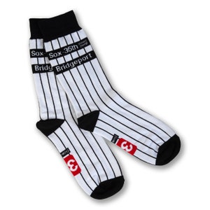 Sox-35th Bridgeport Pinstripe Dress Socks - White Sox Themed, Chicago Baseball Gift, Chicago Socks - Designed in our Wicker Park Studio