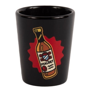 Malört Shot Glass -2 oz- Chicago Shot Glass, Malört Gift, Skull Shot Glass, Malort Bottle, Jeppson&#39;s Malört, -Designed in our Chicago Studio
