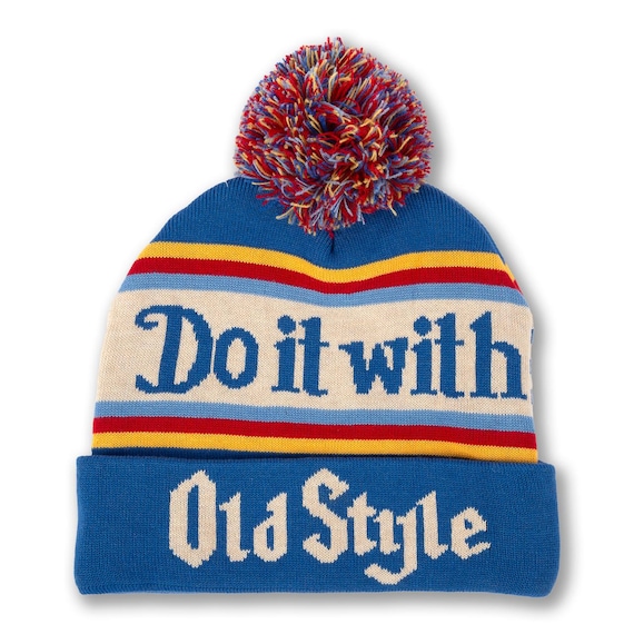 Old Style Vintage Stripe Knit Hat With Pom - Old Style  display picture 2