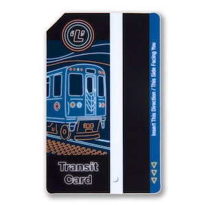 Chicago Transit Card Sticker - Chicago El Train Sticker, Vintage CTA Fare Card Sticker, CTA Sticker - Designed in our Chicago Studio