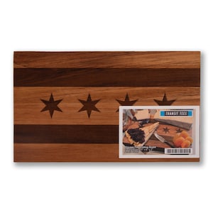 Chicago Flag Cocktail Cutting Board - Chicago food gift, Chicago Chef, Chicago Cutting Board, Designed in our Wicker Park, Chicago Studio