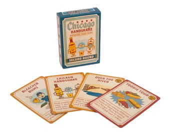 Chicago Handshake Drinking Card Game - Second Round - Expansion Deck, Drinking Game, Chicago Card Game, Chicago gift  Designed in Chicago