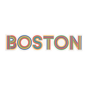 Boston Transit Sticker - Boston Subway Sticker, Boston Sticker, Boston Train Sticker, Boston T Sticker,  - Designed in our Creative Studio