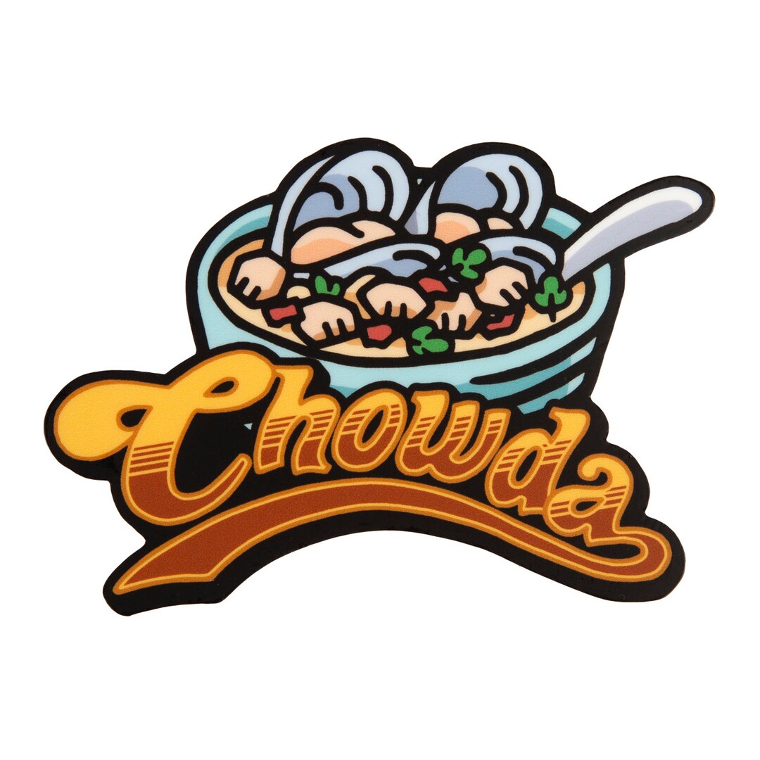 Chowder Show Stickers Chowda Sticker - Boston Clam Chowder Sticker, Boston Sticker, Clam ...