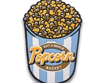 Popcorn Bucket PVC Magnet - Chicago Mix Popcorn, Chicago Gift, Chicago Foodie Magnet, Chicago Popcorn Gift - Designed in our Chicago Studio