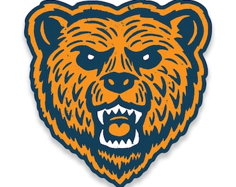 Bear Down Sticker - Chicago Sticker, Chicago Sports Sticker, Chicago Football Sticker, Bear Down Chicago, - Designed in Chicago